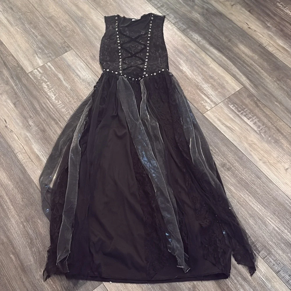 Dark Angel Costume girls goth dress and accessories size XL 14-16 - Picture 3 of 9